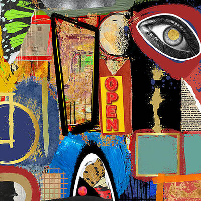 Wall Art featuring the mixed media Open Portal by Canessa Thomas