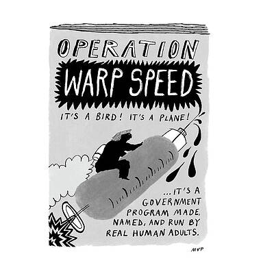 Operation Warp Speed Satire Drawing