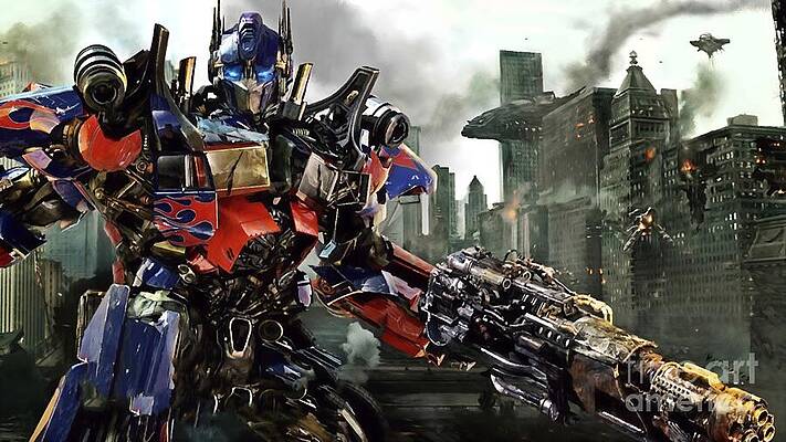 Wall Art featuring the drawing Optimus Prime Colour Sketch #2 by Antonios Valamontes