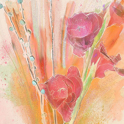 Blossom Digital Art - Orange Crush by Gina Harrison