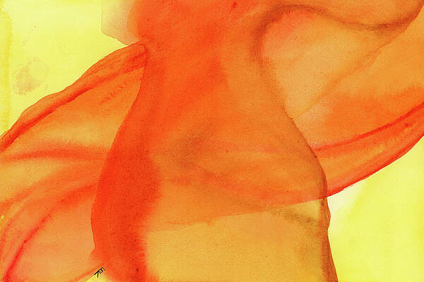 Colorful Painting - Orange Flow by Elizabeth Reich