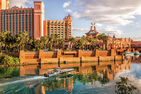 Architecture Wall Art featuring the photograph Orange Reflections On Paradise Island by Elvira Peretsman
