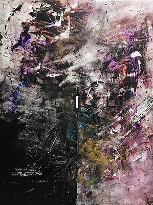 Abstract Wall Art featuring the painting Orchid Vow, Hidden Spring by Rodney Frederickson