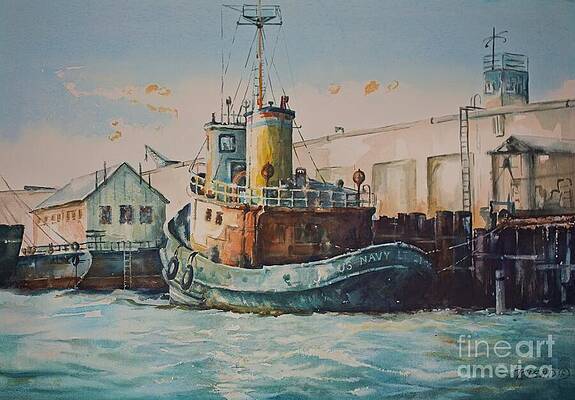 Wall Art featuring the painting Oregon Tug by Eric Kyle