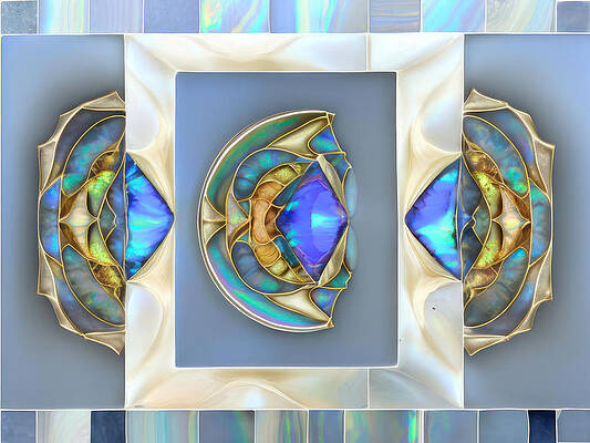 Organic Wall Art featuring the digital art Organic Geometric by Eris And AI