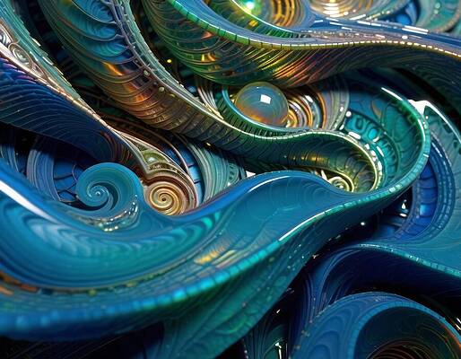 Organic Wall Art featuring the digital art Organic Glass by Eris And AI