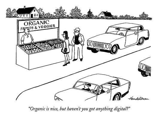 Organic Wall Art featuring the drawing Organic Is Nice by JB Handelsman