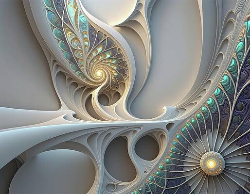Intricate Wall Art featuring the digital art Organically Growing by Eris And AI