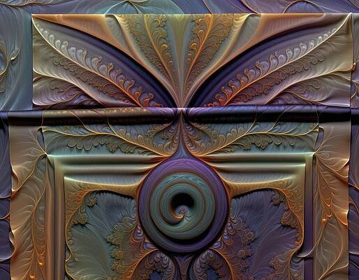 Organic Wall Art featuring the digital art Organically Spun Metals by Eris And AI