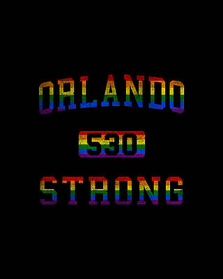 Cool Wall Art featuring the digital art Orlando Strong Retro by Flippin Sweet Gear