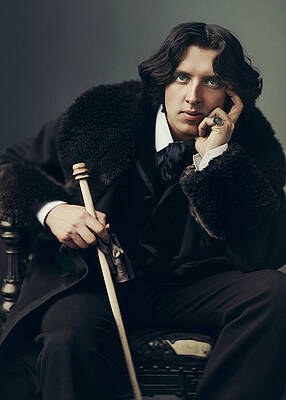 Contemplative Man with a Cane Wall Art