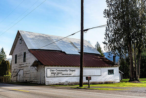 2023 Photograph - Oso Community Chapel Barn by Tom Cochran