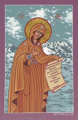 Halo Wall Art featuring the painting Our Lady Of Las Cruces 345 by William Hart McNichols