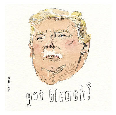 Trump Displays A Stiff Upper Lip Wall Art