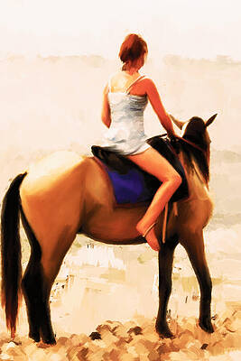 Woman Digital Art - Outdoor Recreation by Gradify Creations