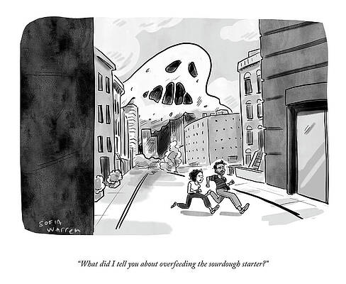 Giant Sourdough Monster Attack Wall Art