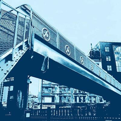 Modern Urban Footbridge Wall Art