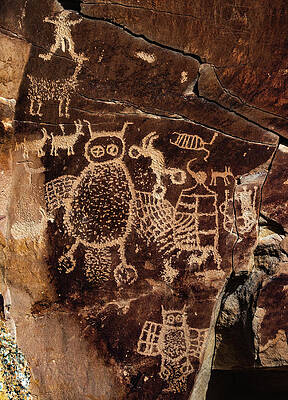 Landscape Photograph - Owl Panel Vertical - Nine Mile Canyon by Abbie Warnock