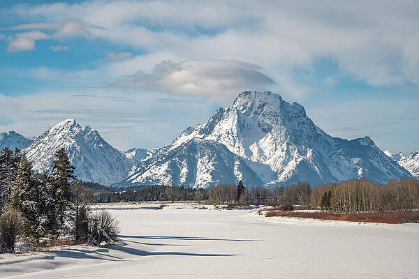 Snowy Mountain Landscape Wall Art