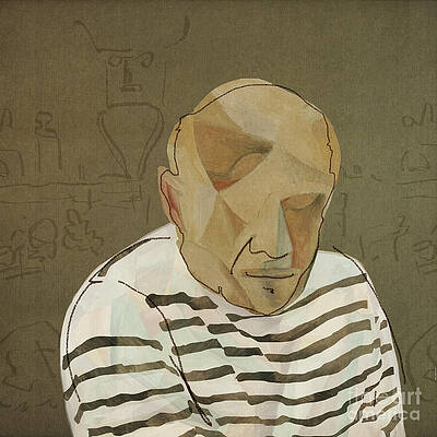 Portrait Wall Art featuring the digital art Pablo by BFA Prints