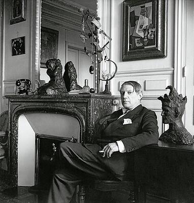 Elegant Wall Art featuring the photograph Pablo Picasso Beside A Fireplace by Cecil Beaton