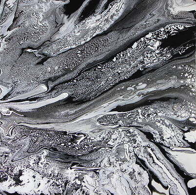 Textured Painting - Paint It Black 2 by Madeleine Arnett