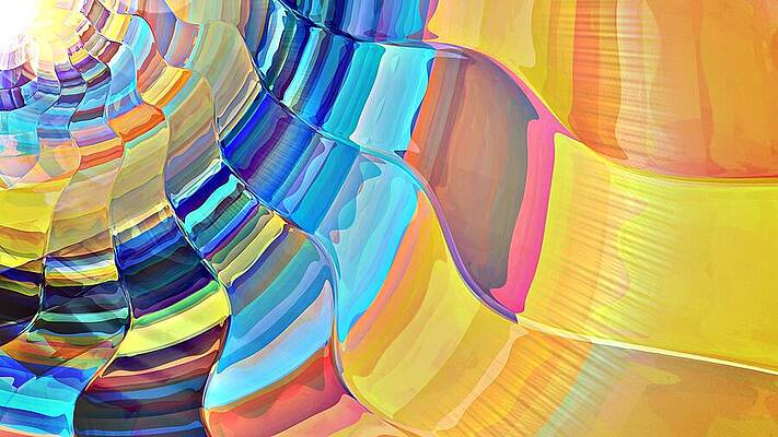 Vibrant Tunnel of Color Digital Art