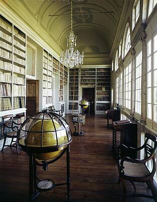 Antique Photograph - Palace Library Of The Marquis Of Fronteira by Pedro E Guerrero