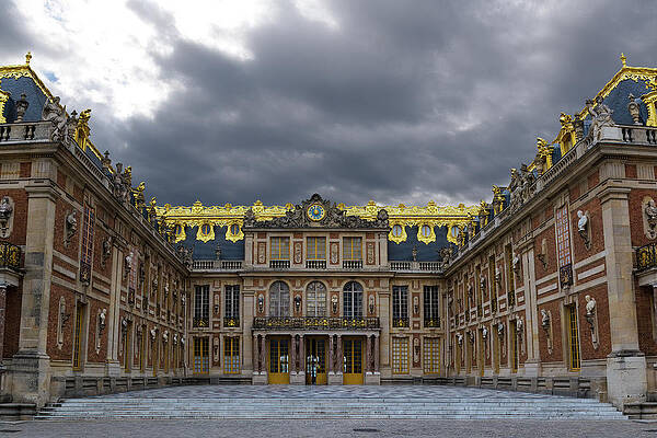 Vintage Photograph - Palace Of Versailles, Paris, France - Overcast by John Twynam