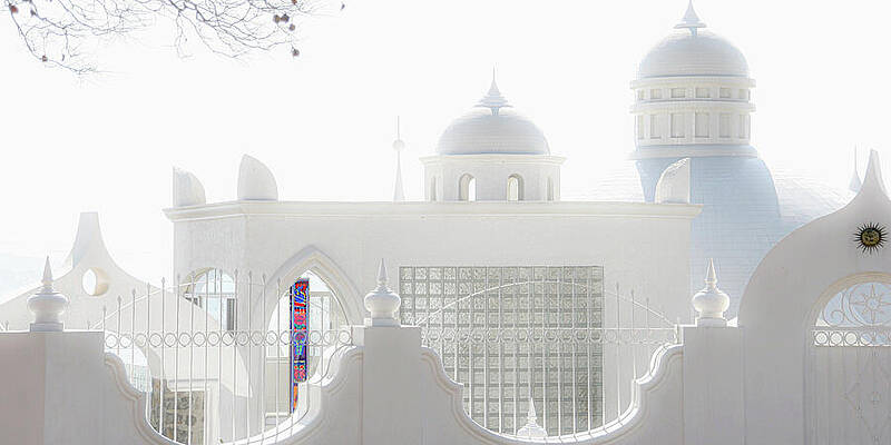 City Wall Art featuring the photograph Palacio Del Sol Chapala Mexico by Tommy Farnsworth