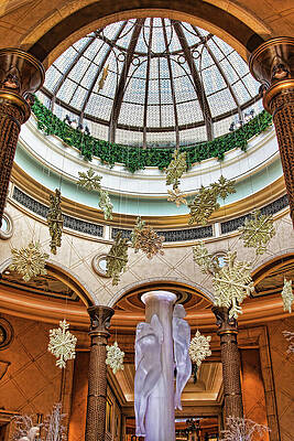 Wall Art featuring the photograph Palazzo Las Vegas Winter Decorations by Tatiana Travelways