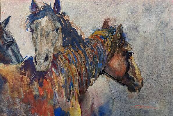 Colorado Wall Art featuring the painting Pals by Jackson Ordean