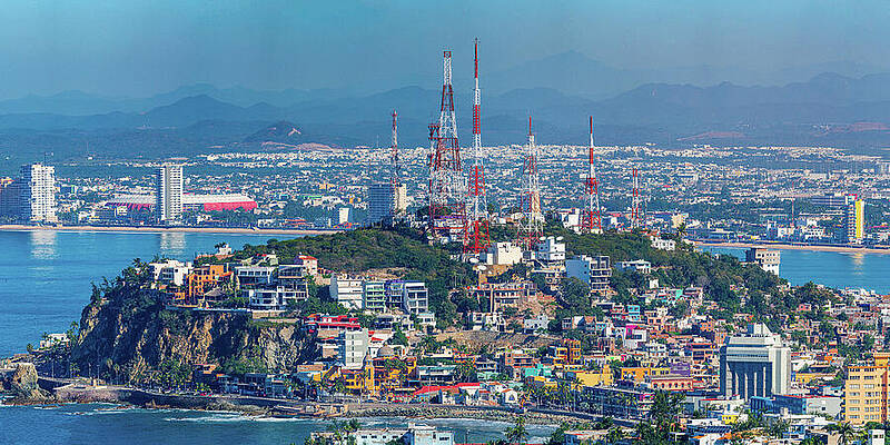 City Wall Art featuring the photograph Panorama Icebox Hill Mazatlan Sinaloa Mexico by Tommy Farnsworth