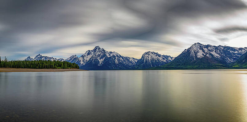 Wall Art featuring the photograph Panorama Of Jackson Lake With Teton Range In The Background In Wyoming, USA by Miroslav Liska