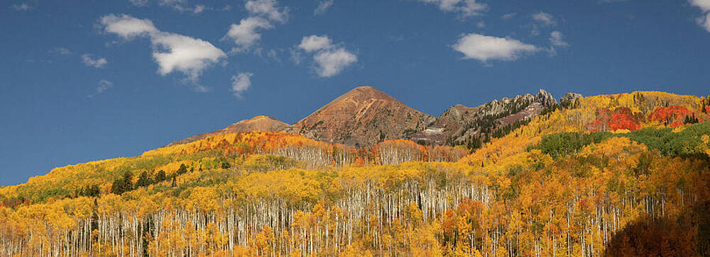 Wall Art featuring the photograph Panorama Of Kebler Pass In Autumn by Dan Sproul