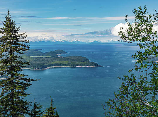 Wall Art featuring the photograph Panorama Of The Mountain Range At Icy Strait Point In Alaska by Steven Heap