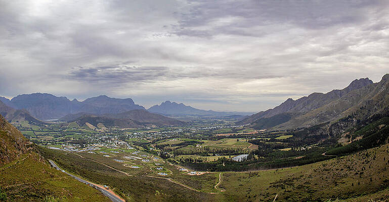 Wall Art featuring the photograph Panoramic Of Franschhoek, South Africa by John Twynam