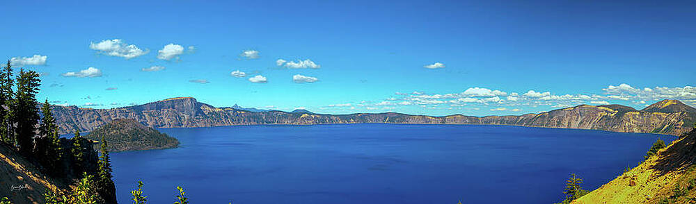 Panoramic View of Crater Lake Photograph