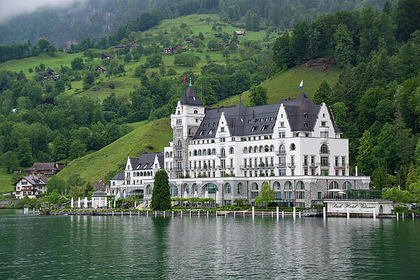Switzerland Wall Art featuring the photograph Park Hotel Vitznau, Lake Lucerne, Switzerland by Matthew DeGrushe