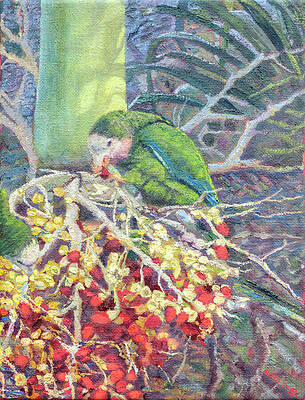 Wall Art featuring the painting Parrots Paradise - Abaco by Ritchie Eyma