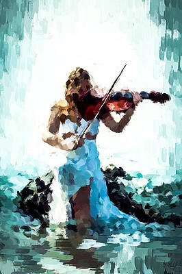 Expression Wall Art featuring the digital art Passion For Violin by Gradify Creations