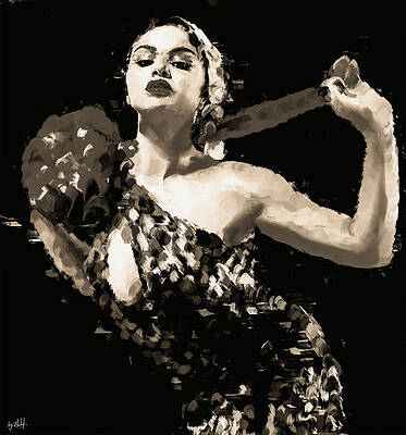 Expression Wall Art featuring the digital art Selena Gomez, Fetish by Gradify Creations