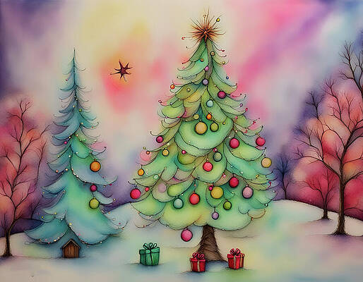 Digital Art - Pastel Christmas by Deb Beausoleil