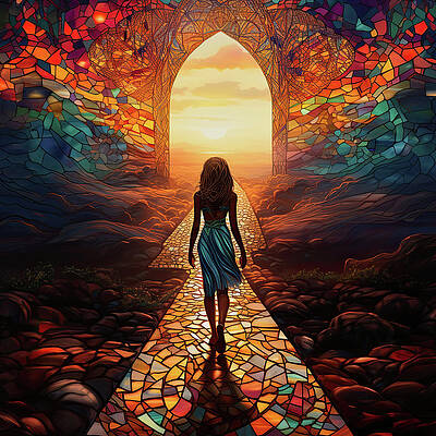 Wall Art featuring the digital art Pathway To Heaven by Gian Smith