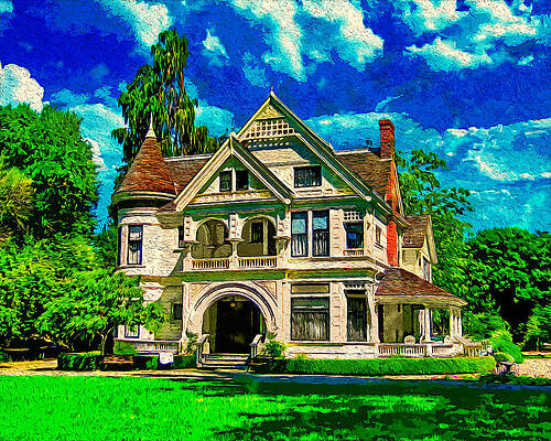 Digital Art - Patterson House Of The Ardenwood Historic Farm In Fremont, California by Nicko Prints