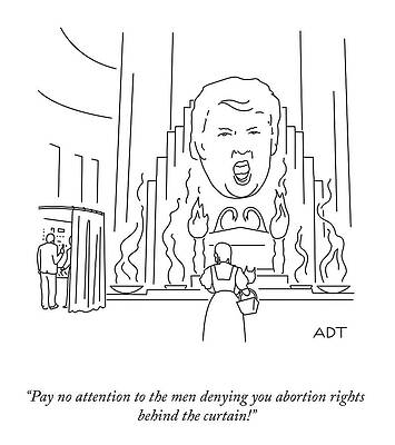 Wizard Wall Art featuring the drawing Pay No Attention To The Man Behind The Curtain by Adam Douglas Thompson