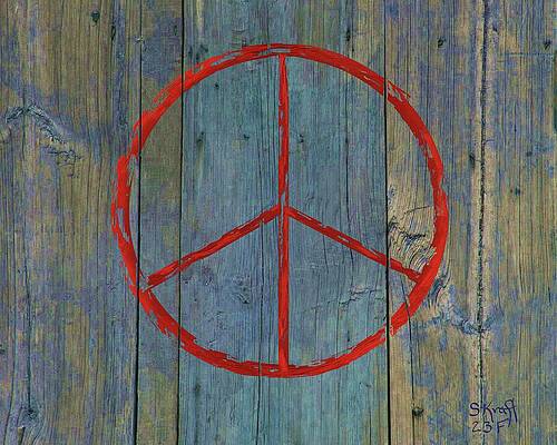 Bold Wall Art featuring the painting Peace 1 by Sonja Kraft