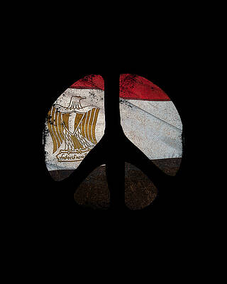 Cool Wall Art featuring the digital art Peace Egypt Retro by Flippin Sweet Gear