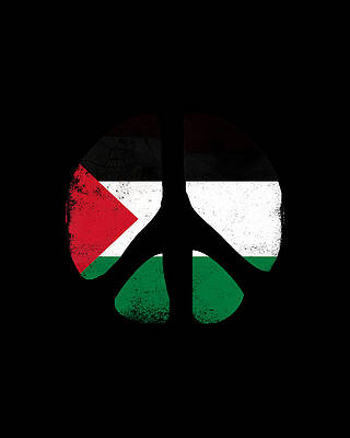 Middle East Wall Art featuring the digital art Peace For Palestine by Flippin Sweet Gear