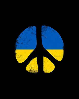 Cool Wall Art featuring the digital art Peace In Ukraine by Flippin Sweet Gear